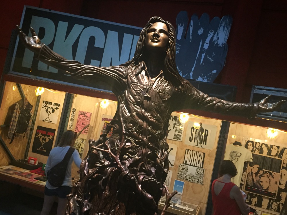Andy Wood statue at MoPOP